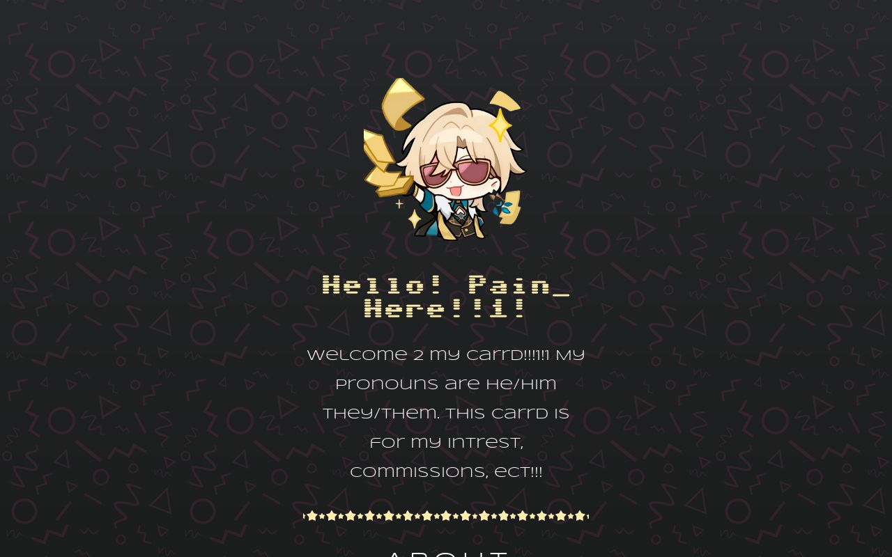 Carrd profile picture for @pains